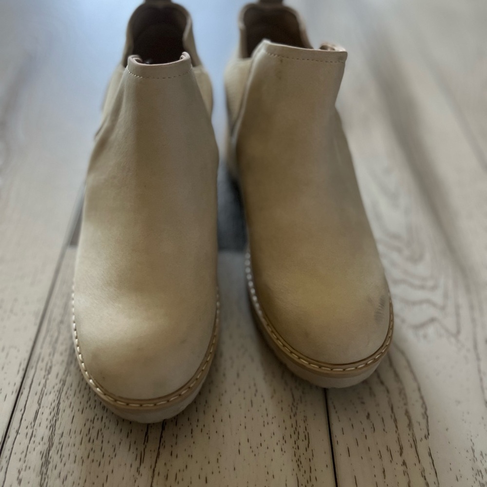 Cream Ankle Boots